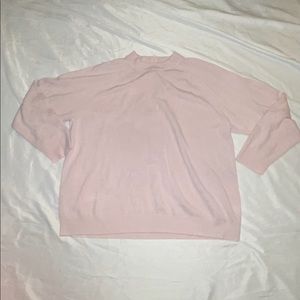 Pink Soft Crew Neck Sweater with Zip